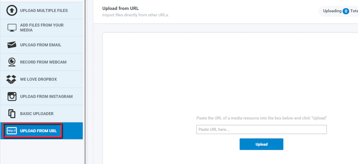 Uploading files to Cincopa