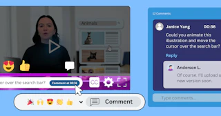 Timeline Comments, Emoji Reactions, and Guest Feedback — Cincopa product update illustration