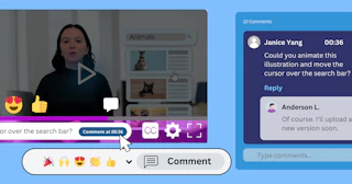 Timeline Comments, Emoji Reactions, and Guest Feedback — Cincopa product update illustration