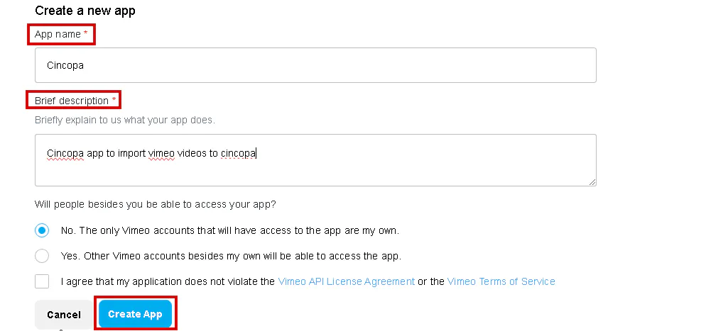Import Assets using Vimeo importer