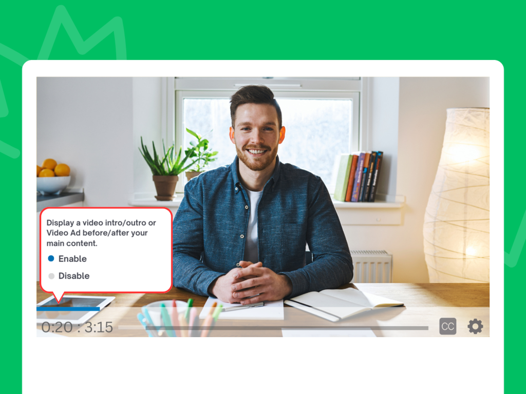 Promote with Pre-Roll/Post-Roll Videos — Cincopa product update illustration