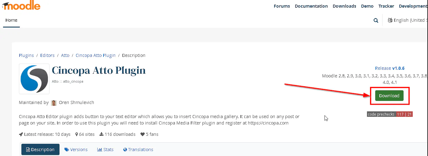 How to install Cincopa Plugins in Moodle LMS