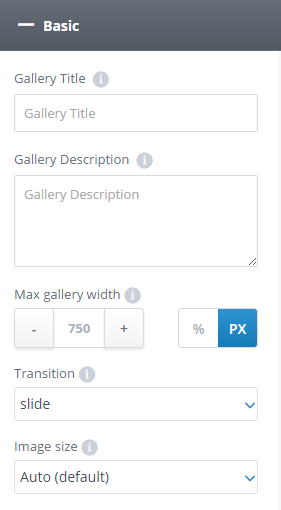 Responsive image galleries