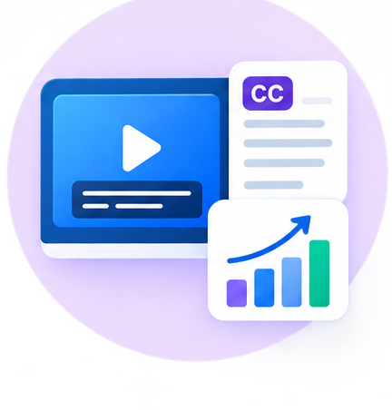 Captions and analytics