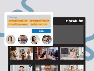 Mass User Invitation on CincoTube — Cincopa product update illustration