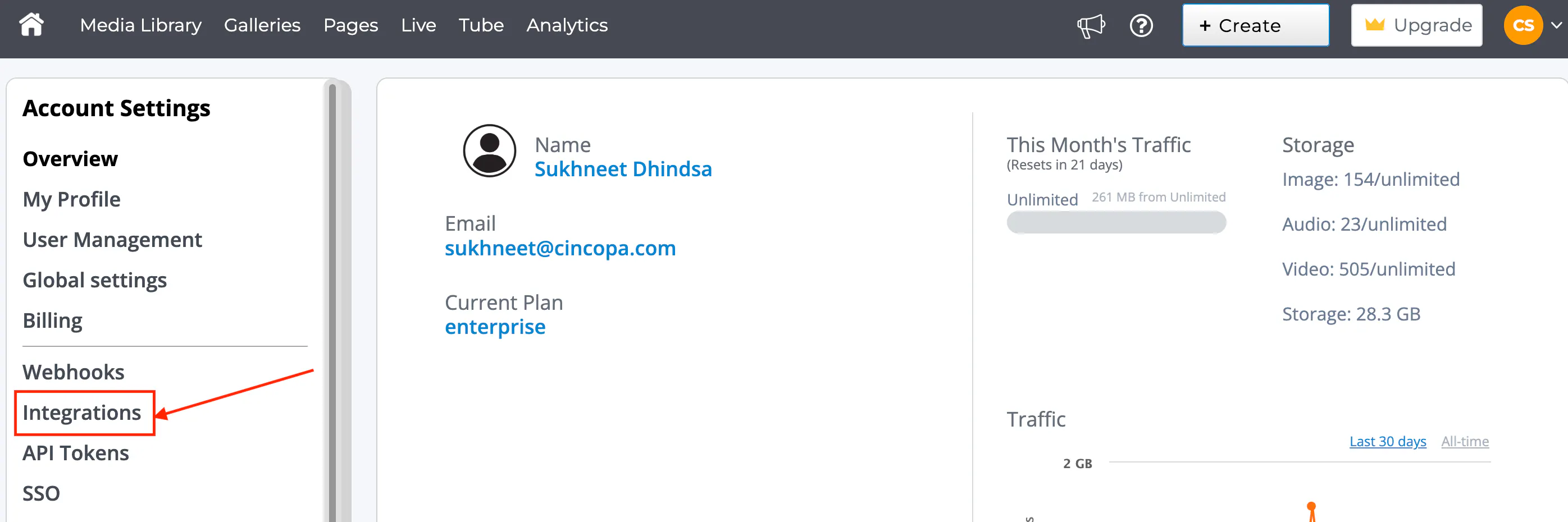 Manage Integrations
