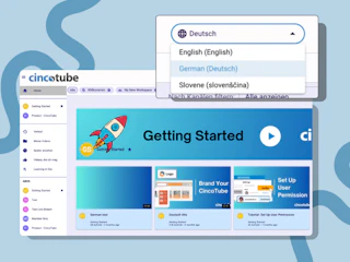 Multiple Language Support for CincoTube — Cincopa product update illustration