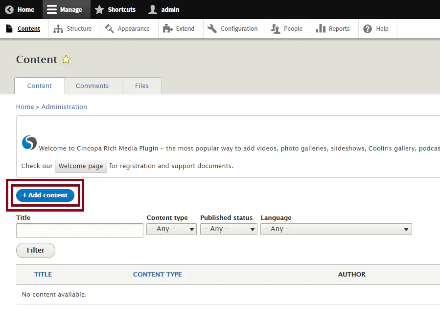 Cincopa For Drupal Module