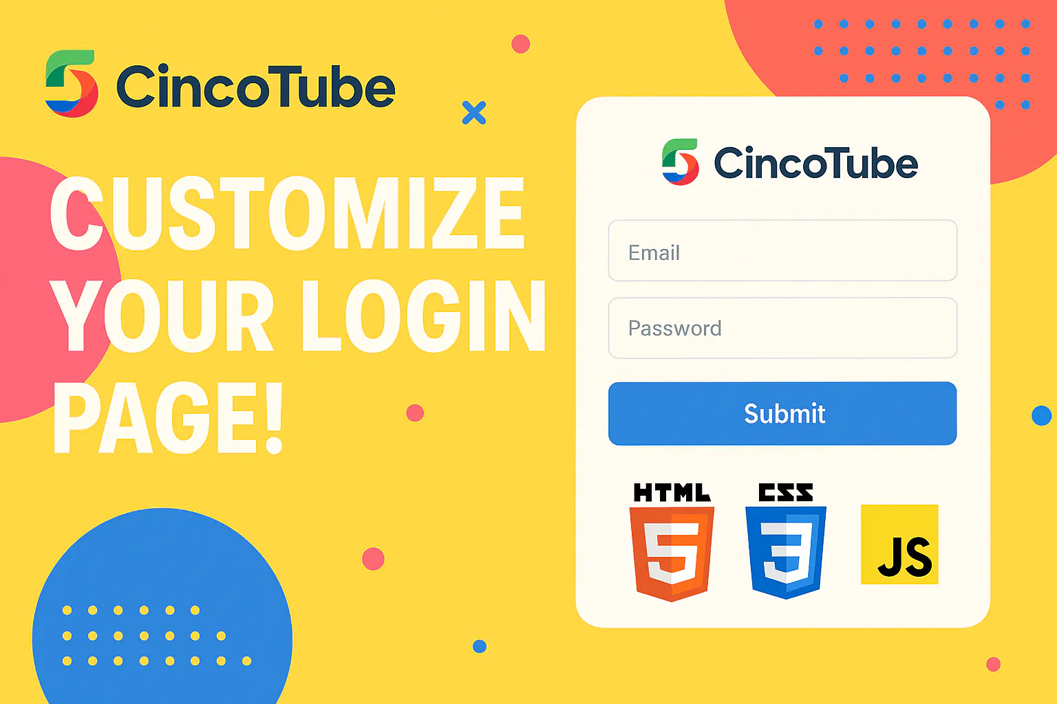 Customize the login page in CincoTube — Cincopa product update illustration