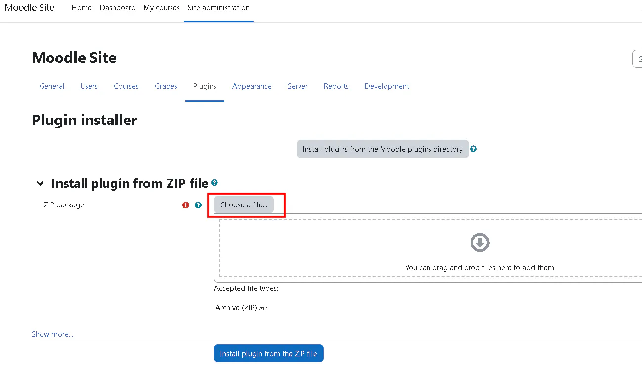 How to install Cincopa Plugins in Moodle LMS