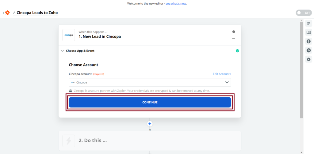 Sending Leads from Cincopa Gallery to Zoho CRM using Zapier