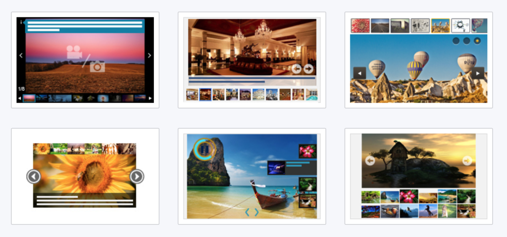 Responsive image galleries templates.
