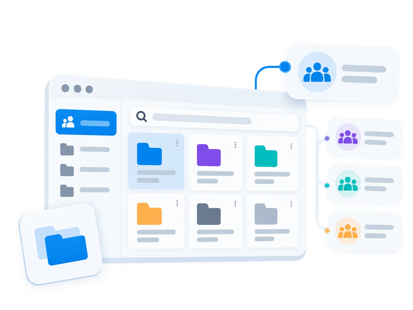 Workspaces and channels keep the portal readable - Tube Structure layer