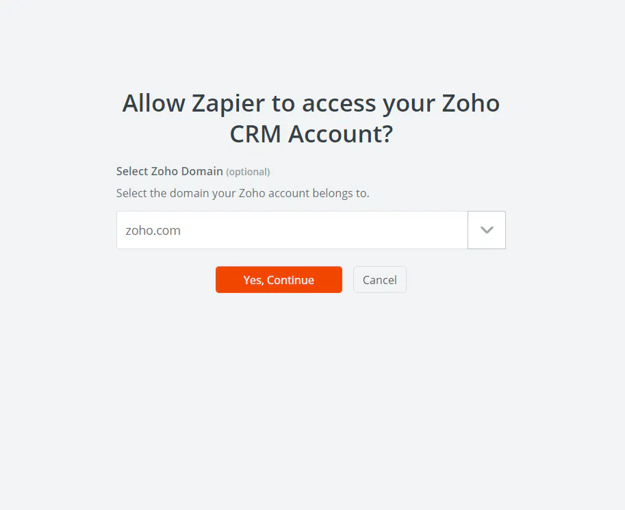 Sending Leads from Cincopa Gallery to Zoho CRM using Zapier