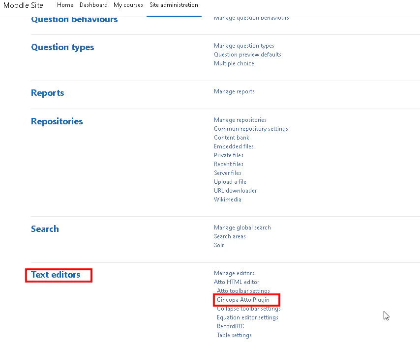 How to install Cincopa Plugins in Moodle LMS