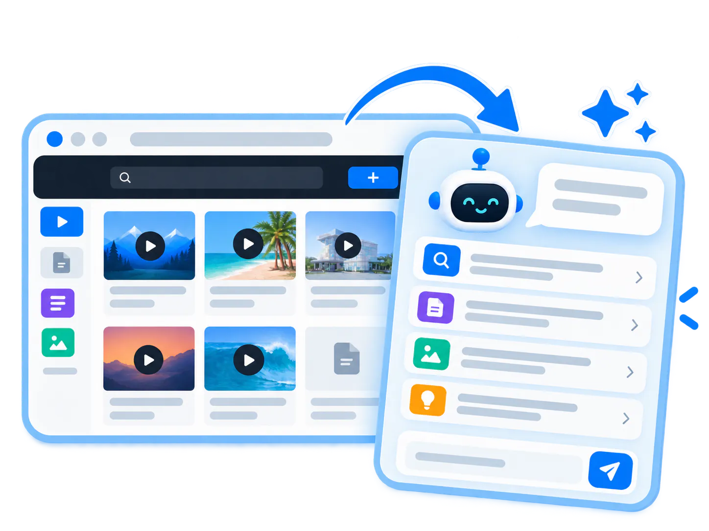 Users get a path in — Suggested Starter Questions