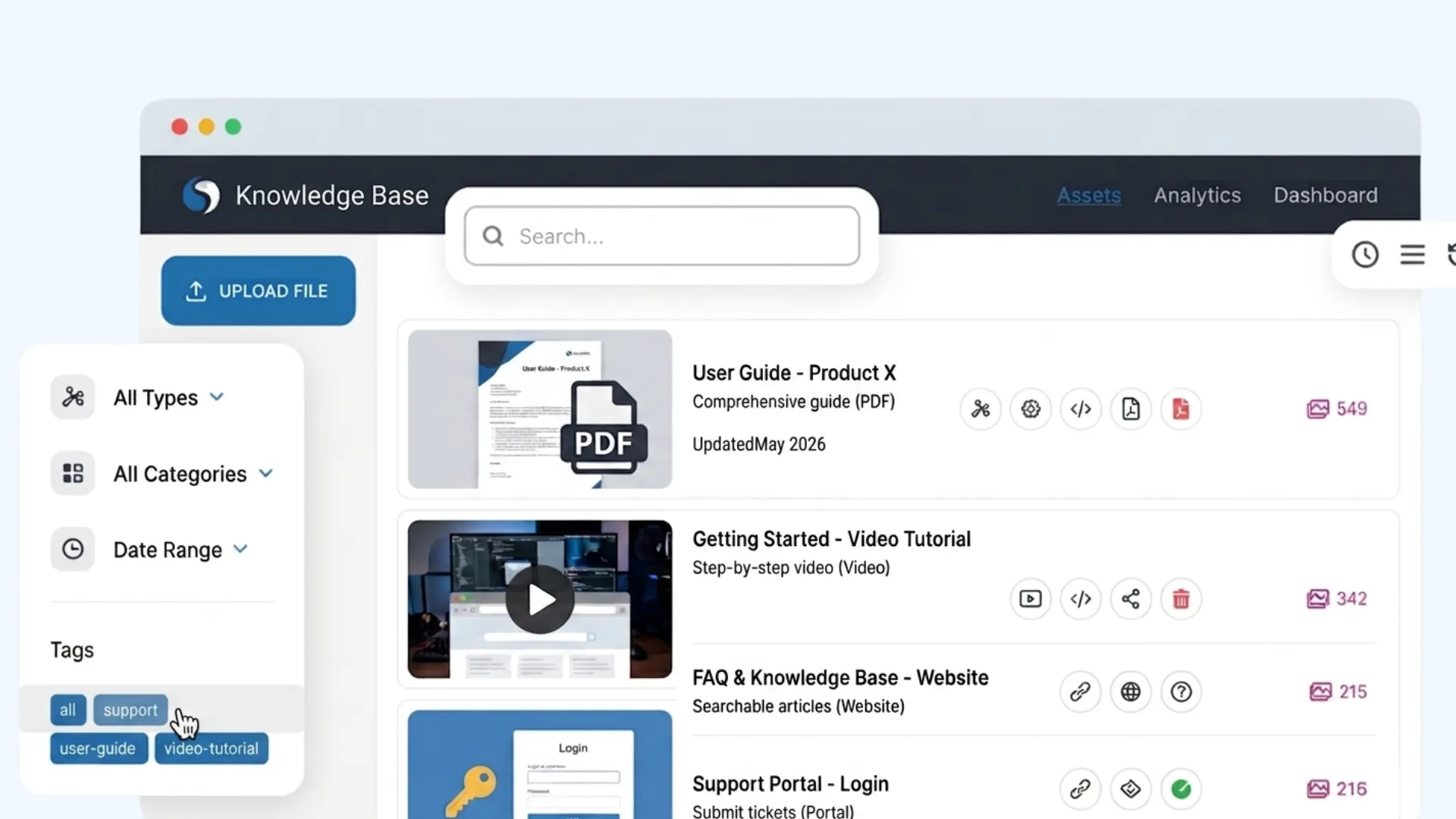 Centralize & Organize Assets
