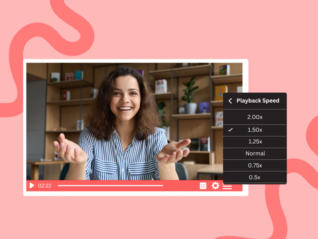 Viewer Playback Speed Control — Cincopa product update illustration