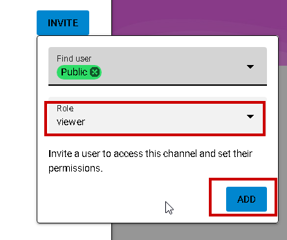 Create Public Channel in CincoTube