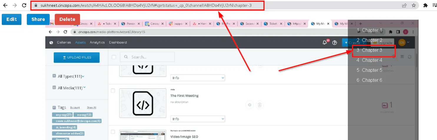 How to link an Anchor in a Video Asset