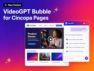 📣New Feature: VideoGPT Bubble for Cincopa Pages