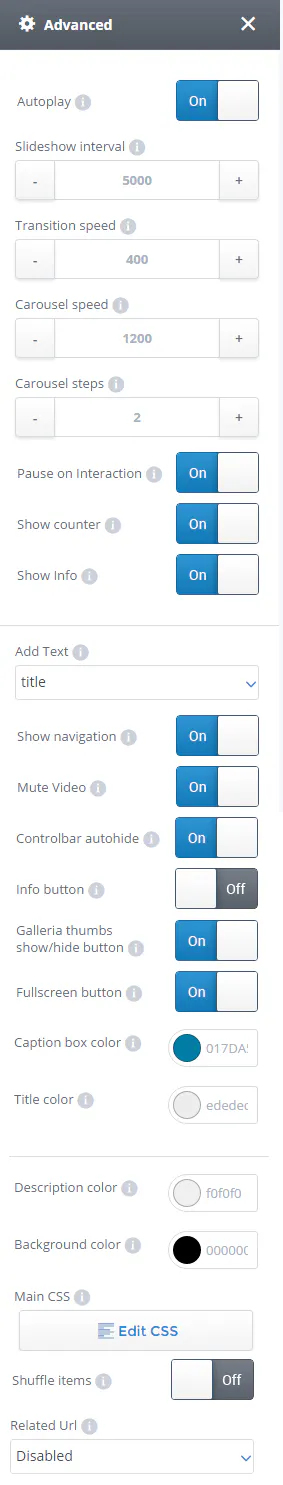 Responsive image galleries
