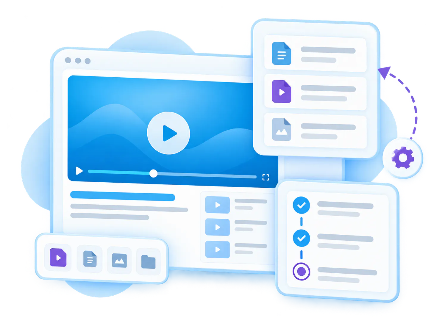 Workflow documentation showing how work gets done through reusable process video and supporting materials