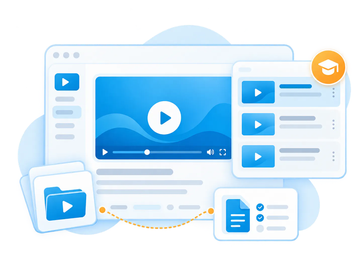 Internal how-to video library grouping reusable operational guides