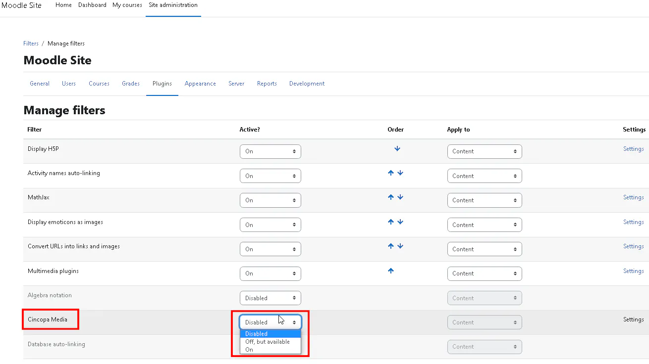 How to install Cincopa Plugins in Moodle LMS