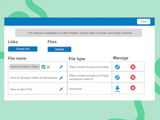Edit with Ease: File Name Editing for Attached Files and Links — Cincopa product update illustration