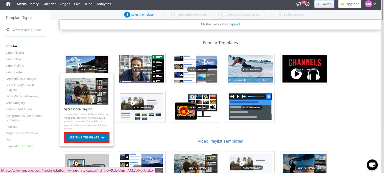 Using Layout Templates When Embedding Individual Assets in Cincopa