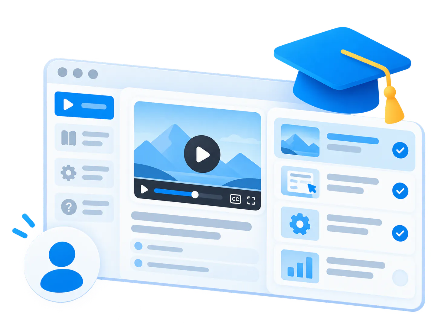 Product onboarding walkthrough videos grouped around user setup tasks
