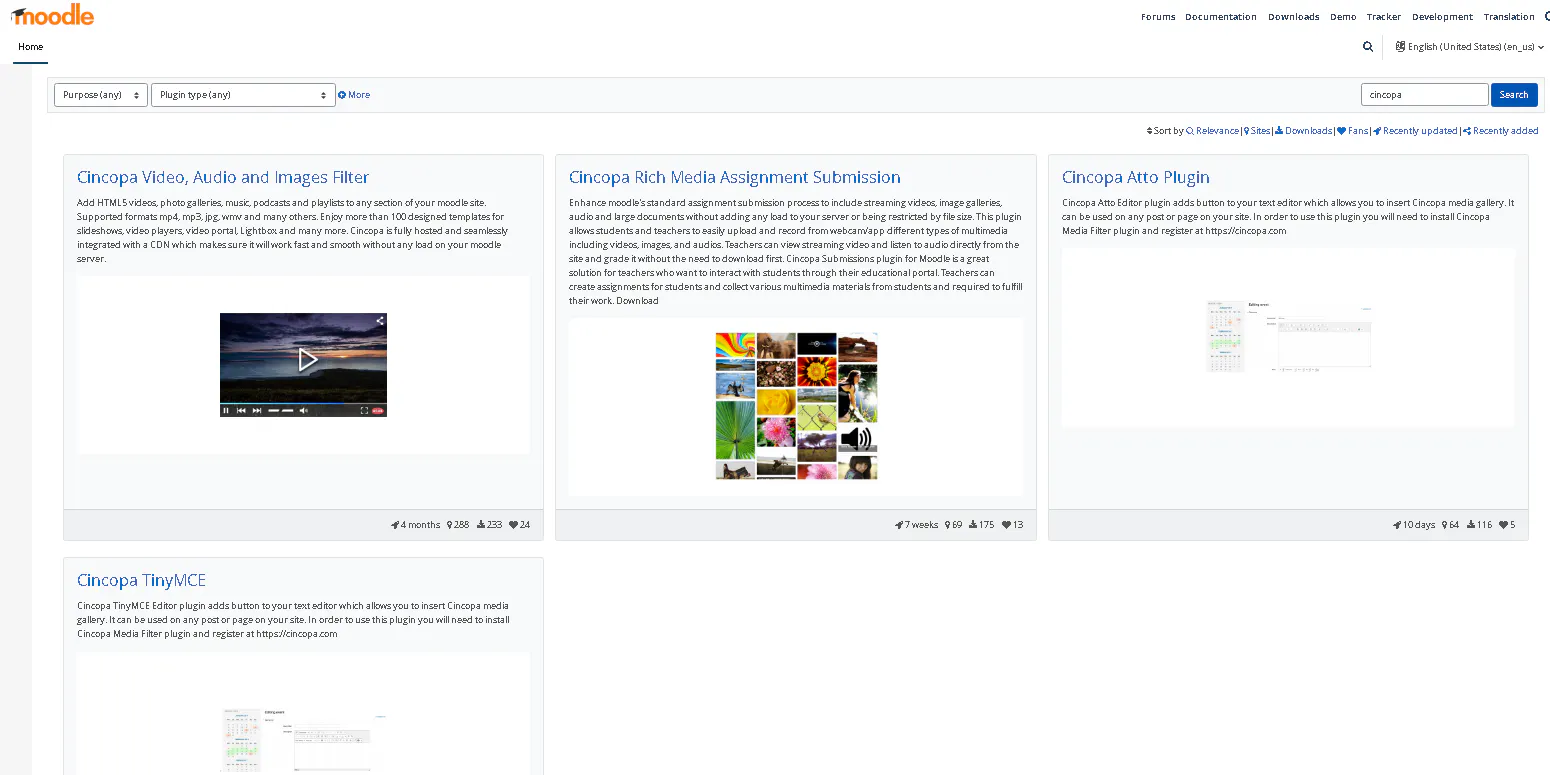 How to install Cincopa Plugins in Moodle LMS