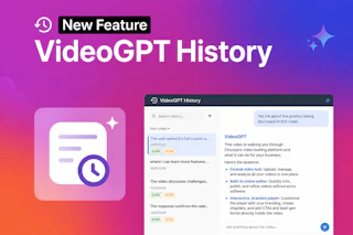 VideoGPT History conversation review interface