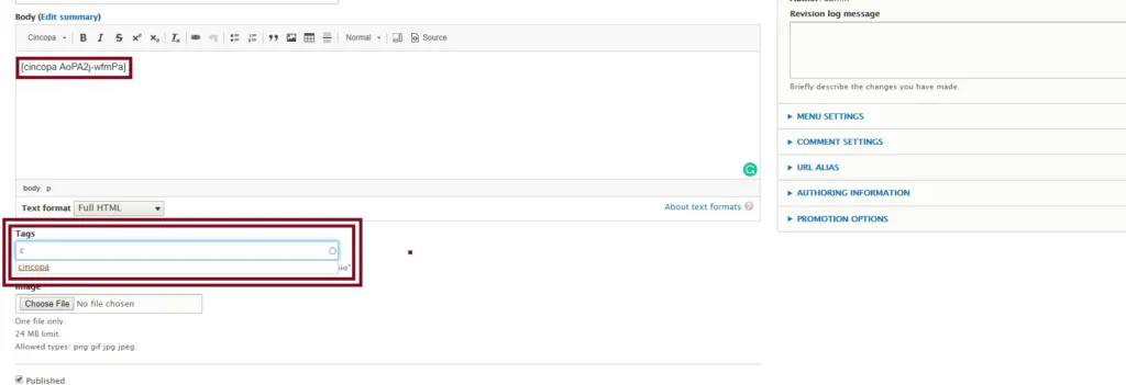 Cincopa For Drupal Module