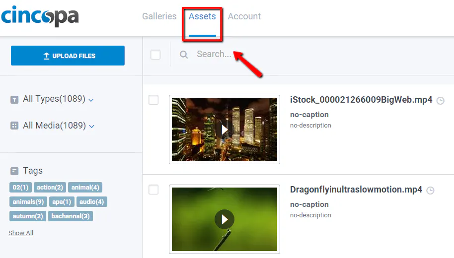 Copy or Duplicate media files from one gallery to another