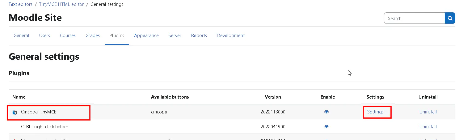 How to install Cincopa Plugins in Moodle LMS