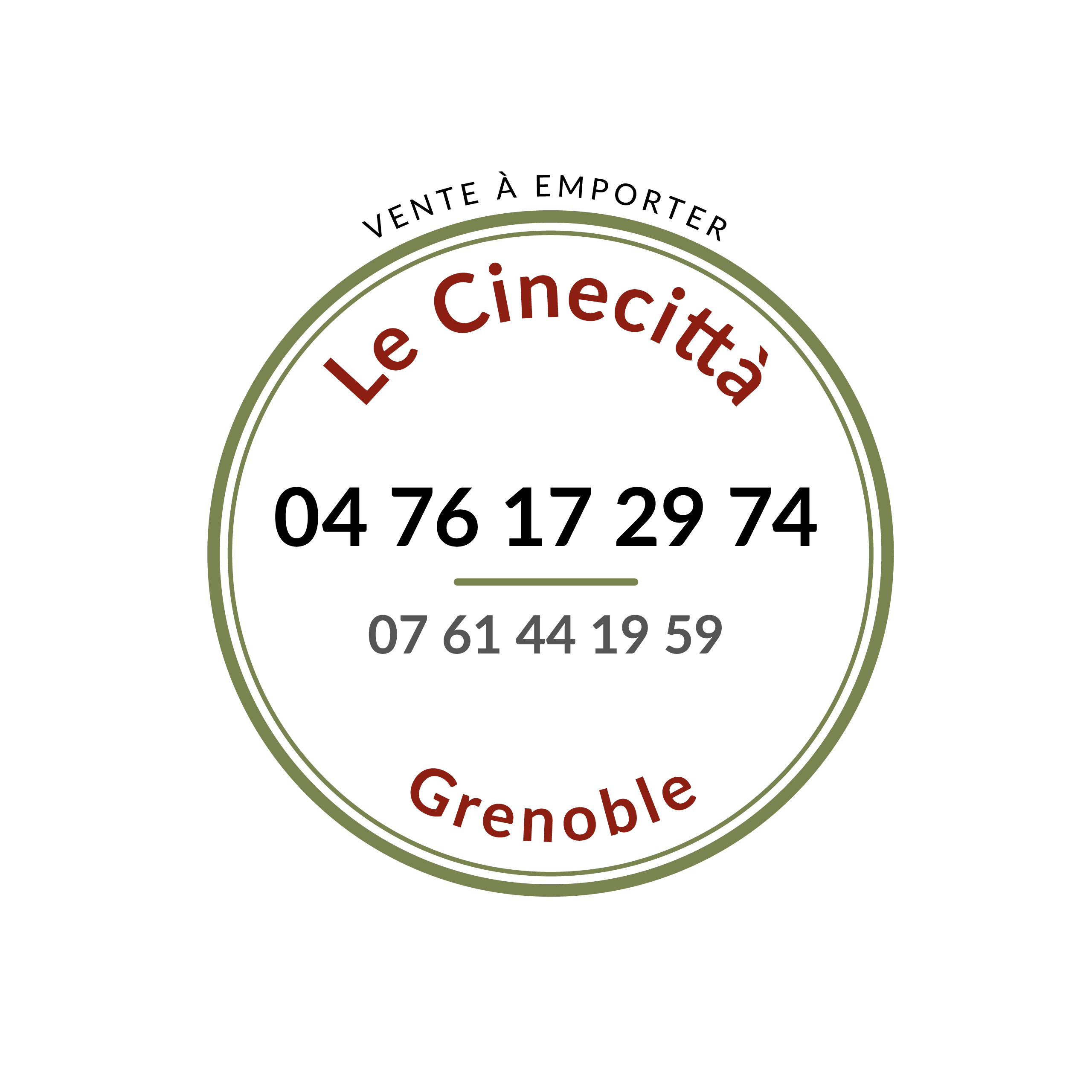 Vente à emporter au restaurant Cincittà à Grenoble
