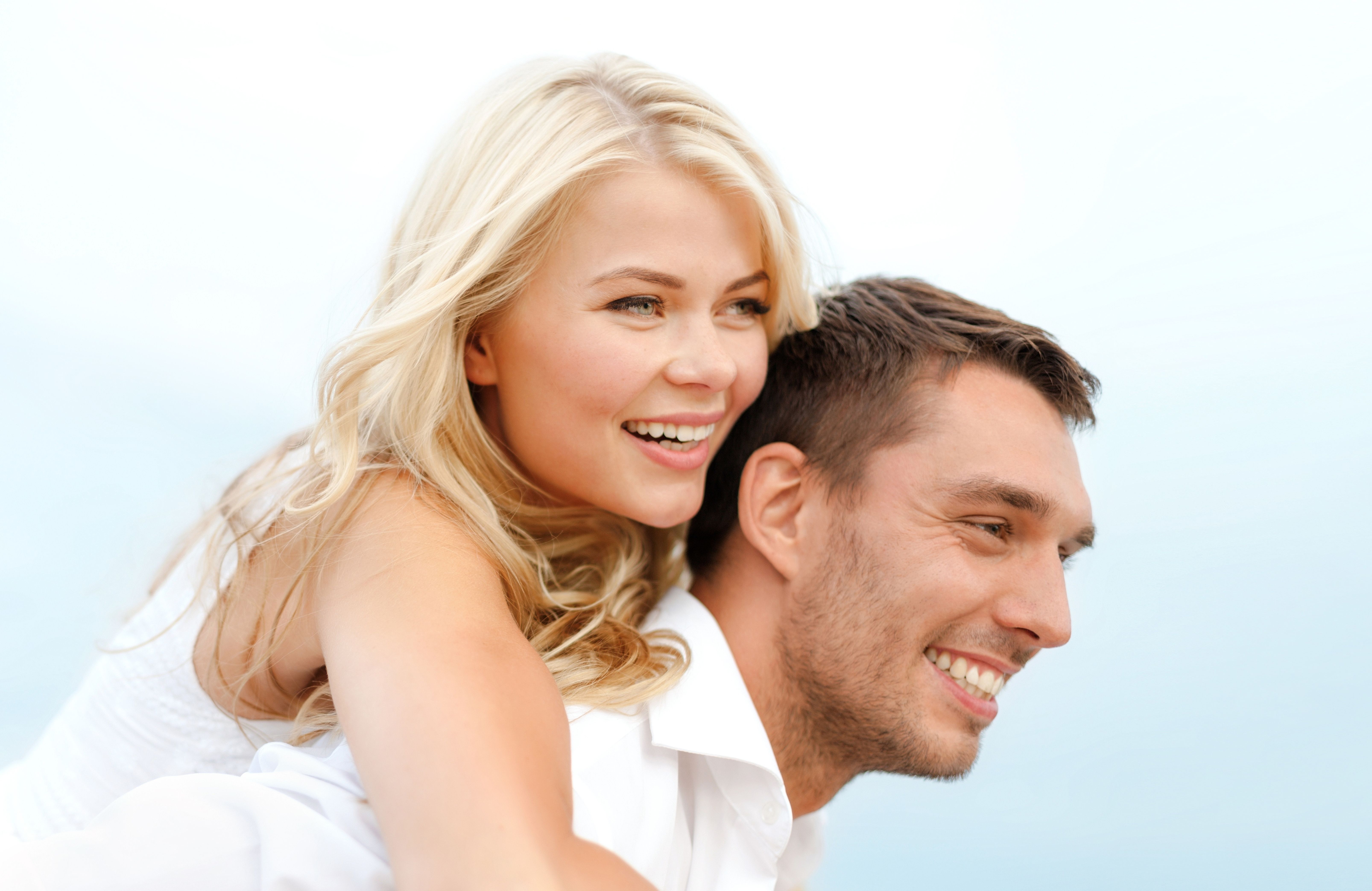 couple smiles