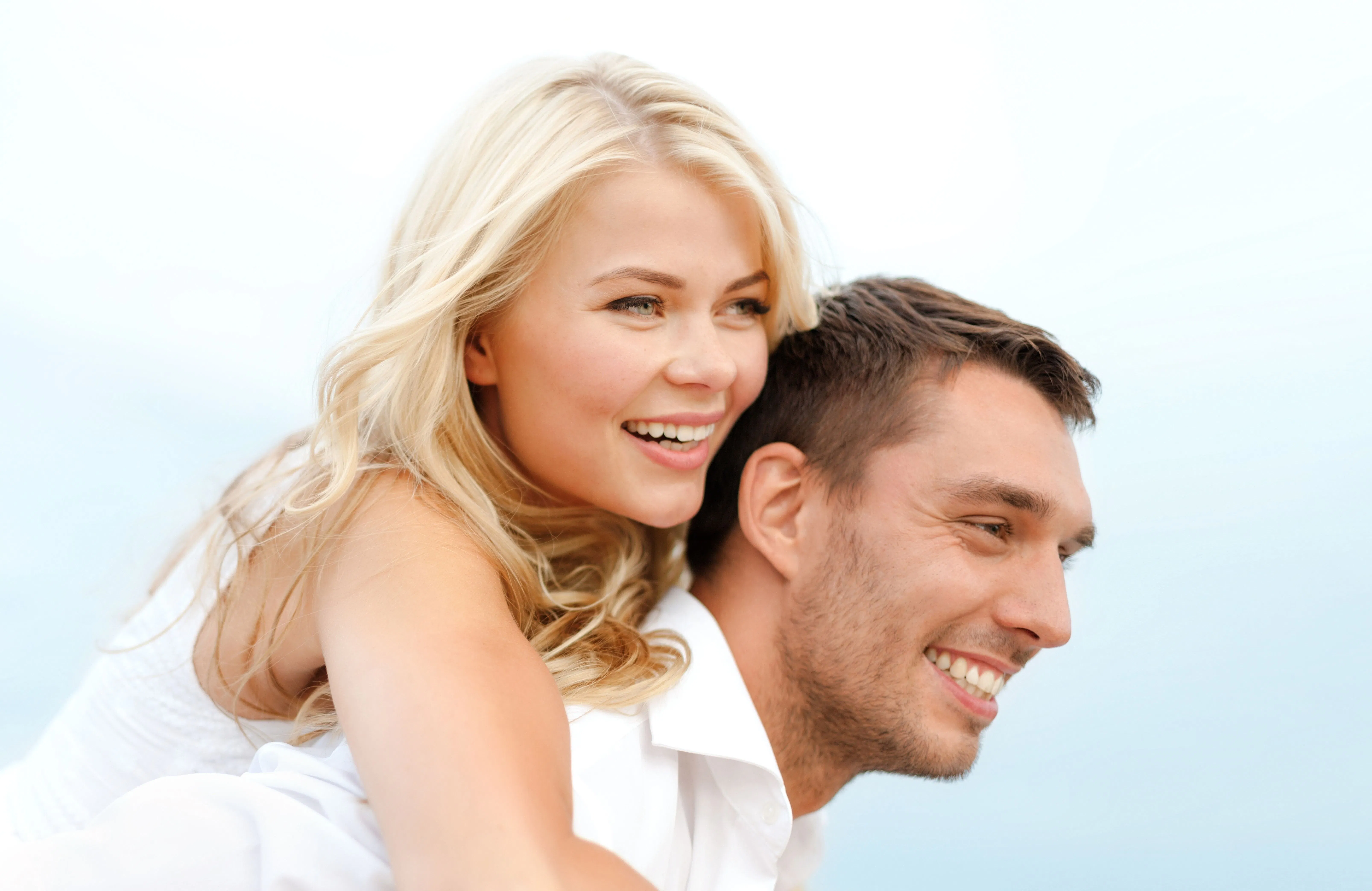 couple smiles