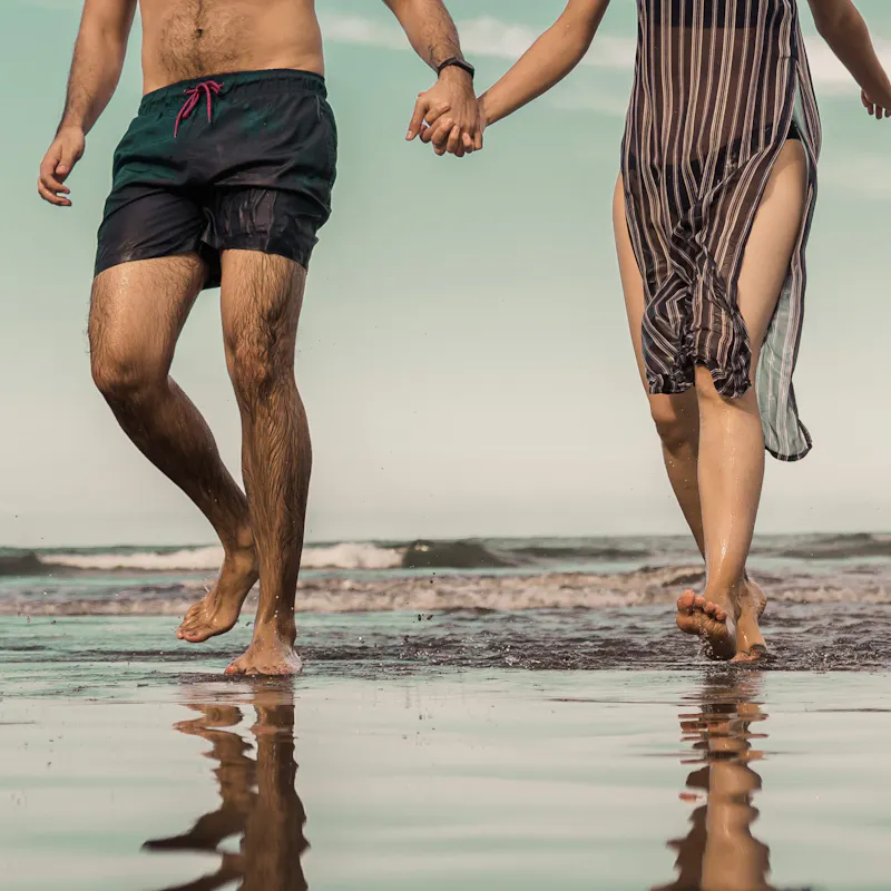 couple at the malibu beach