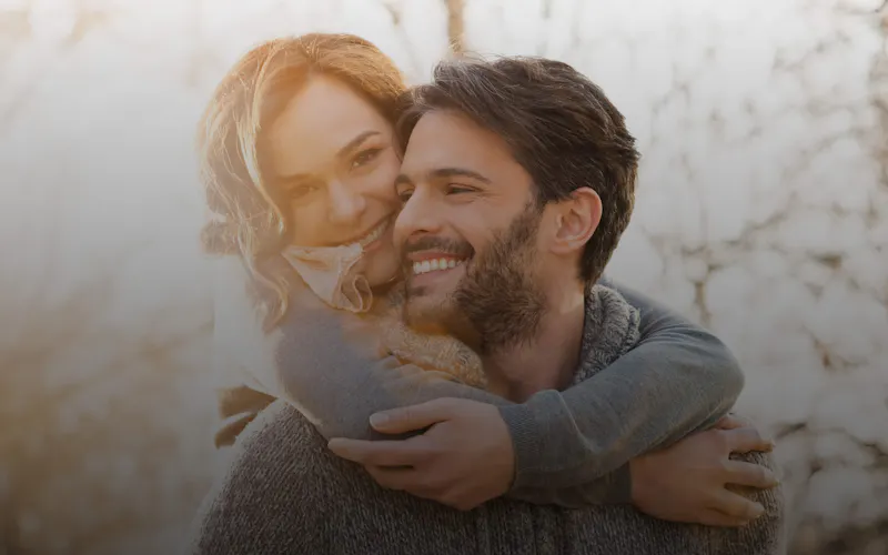 couple smiling