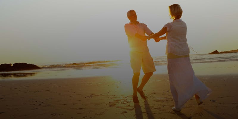couple walking on the beach