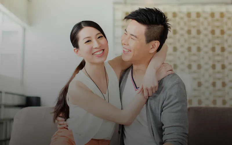happy Singapore couple