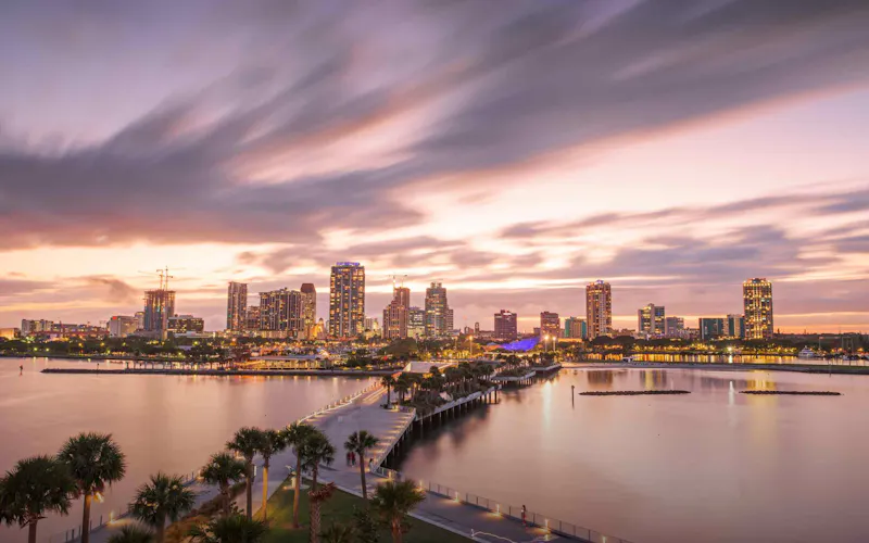 tampa bay views with sunset