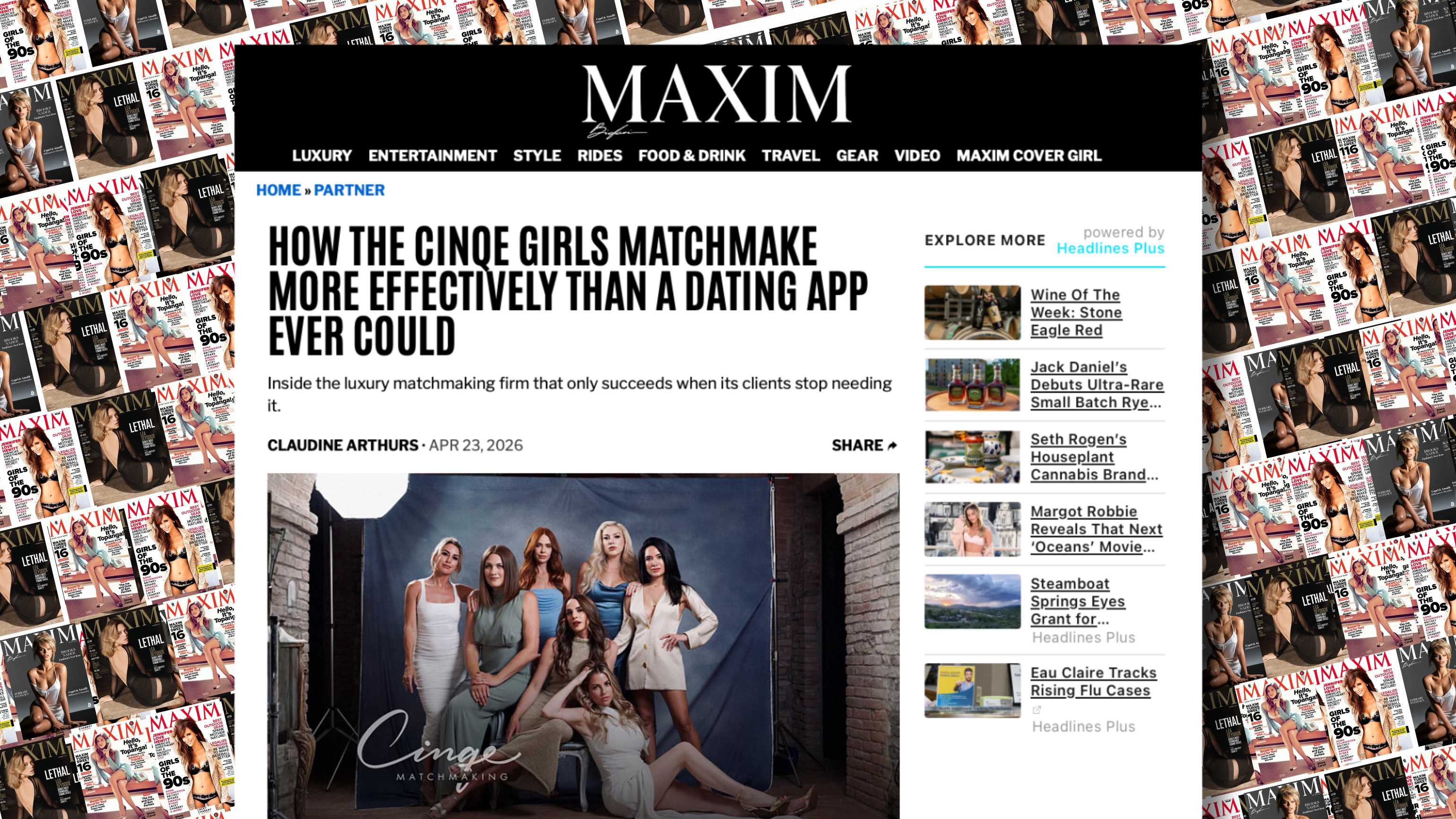 Cinqe Matchmaking Featured in Maxim: Why Elite Clients Are Moving Beyond Dating Apps