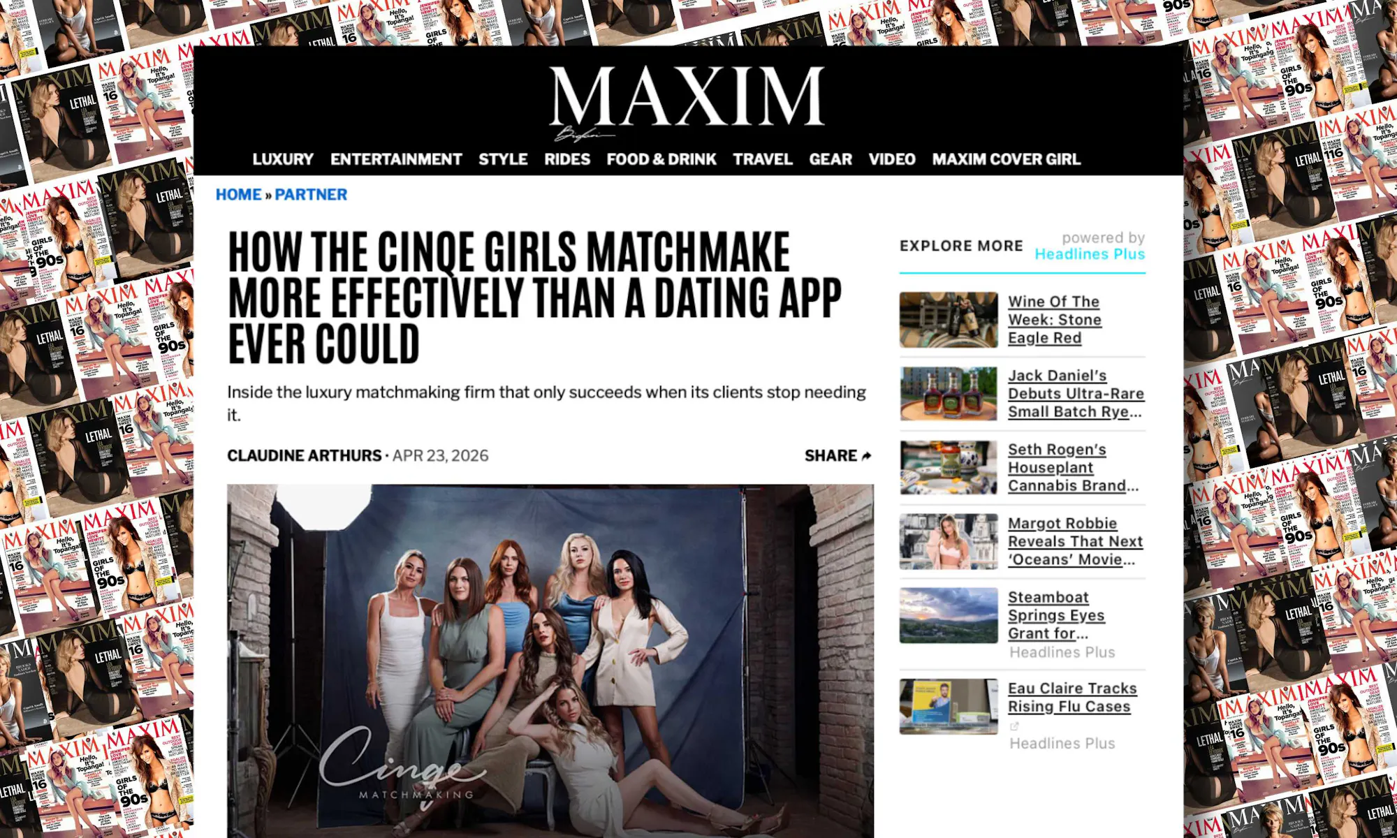Cinqe Matchmaking Featured in Maxim: Why Elite Clients Are Moving Beyond Dating Apps