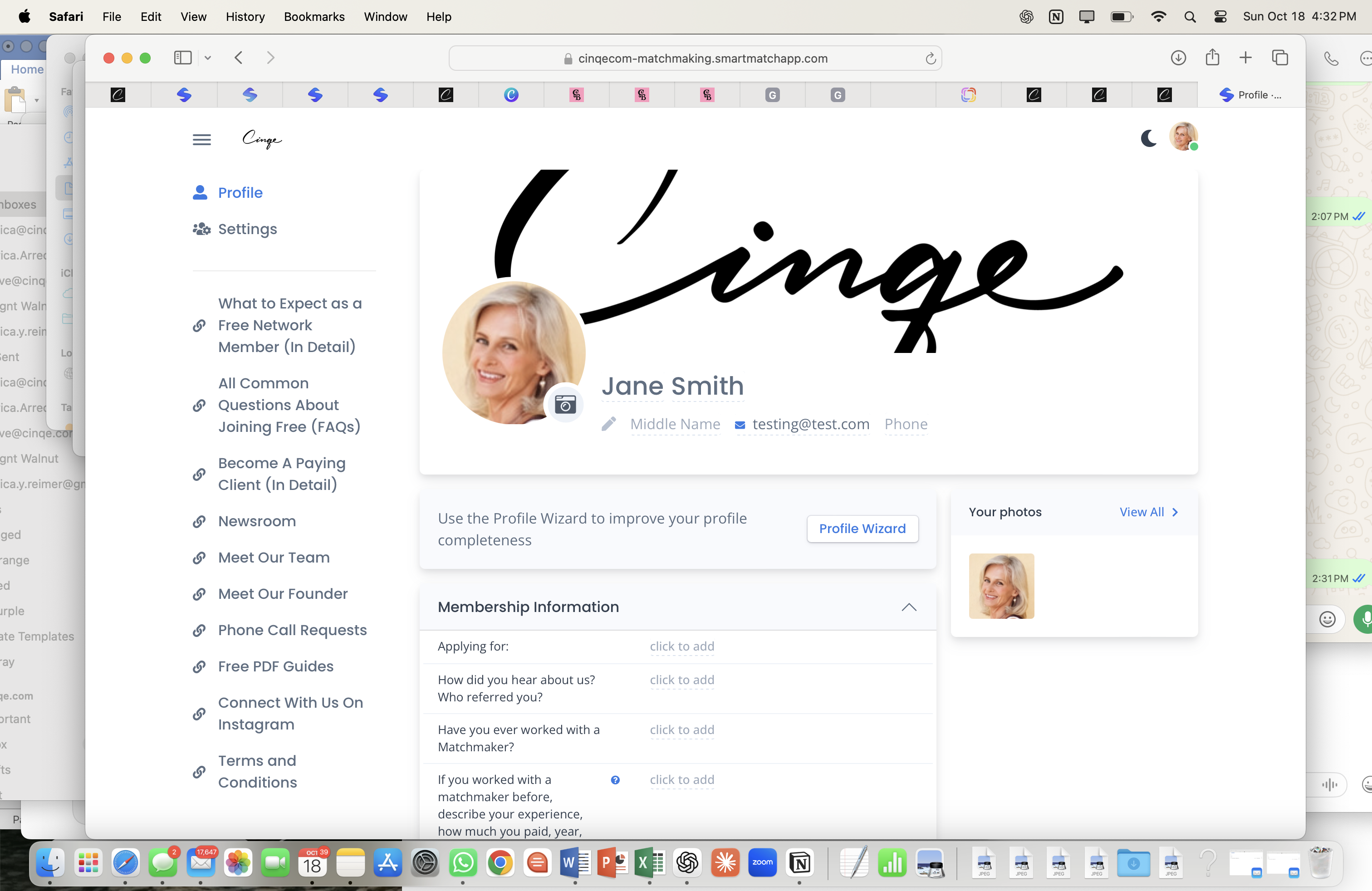 inside Cinqe database questions