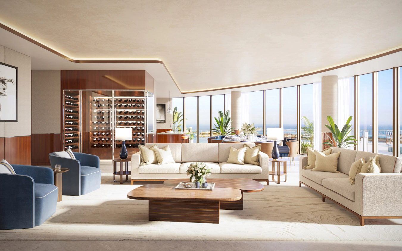 Exclusive 3 Br Penthouse With In Nakhlat Deira, Dubai, United Arab ... - Penthouse Living Spaces With Outdoor Kitchens