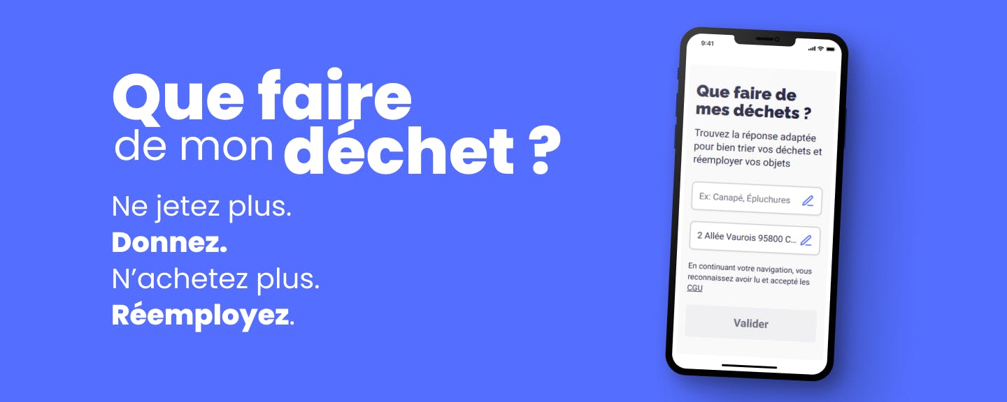bannière du service "Que faire de mon déchet ?"